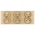 Drievoudig Stopcontact Goud Set Drievoudig PVC-Afdekraam En 3 X Dubbel Stopcontact MIUUN