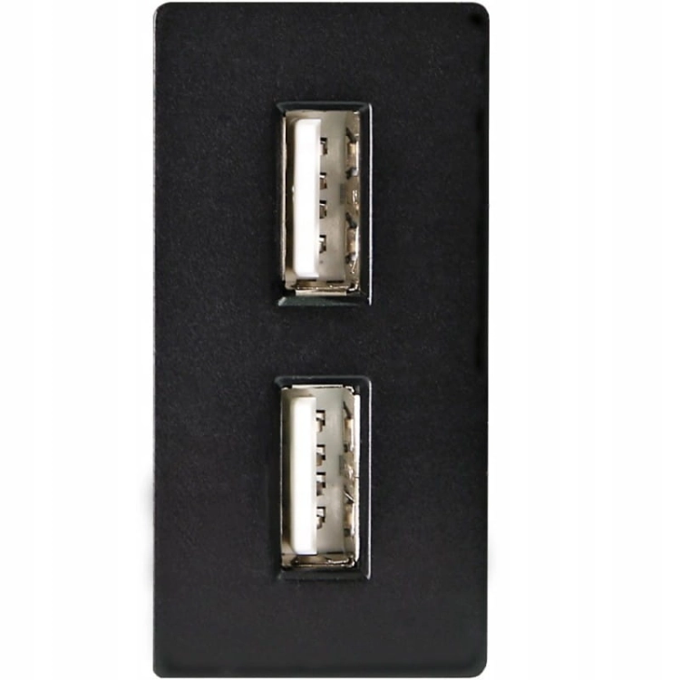 Module Dubbel USB-Laadstopcontact 2.4A Zwart Voor Afdekramen MIUUN