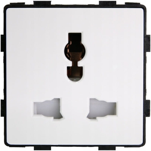 Module Universeel Stopcontact PL UK EU US Wit Voor Afdekramen MIUUN