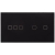 Afdekraam Touchpaneel Tweevoudig 3+2 Glas Zwart