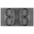 Dubbel Glazen Schuko-Stopcontact Grijs Set Tweevoudig Afdekraam En 2 X Dubbel Stopcontact MIUUN
