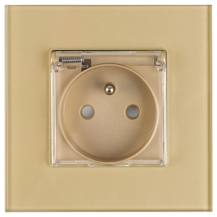 Badkamerstopcontact Met Klep Glas Goud MIUUN