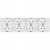 Viervoudig Schuko-Stopcontact Glas Wit Viervoudig Afdekraam En 4 X Stopcontact