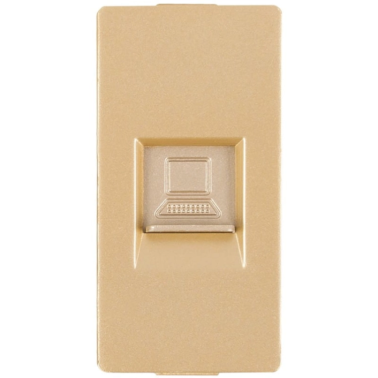 Module RJ45-Netwerkaansluiting Kat 5E Goud Voor Afdekramen MIUUN