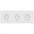 Drievoudig Stopcontact Wit Set PVC Drievoudig Afdekraam En 3 X Enkel Stopcontact MIUUN