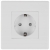 Schuko-Stopcontact Wit Met Randaarde Zonder Aardpen Set Met PVC-Afdekraam MIUUN
