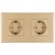 Dubbel Schuko-Stopcontact Goud Set PVC Tweevoudig Afdekraam 2 X Stopcontact MIUUN