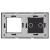 Afdekraam Touchpaneel Tweevoudig 2+S Glas Zwart