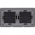 Viervoudig Schuko-Stopcontact Zwart PCV Tweevoudig Afdekraam En 2 X Stopcontact