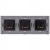 Drievoudig Stopcontact Goud Set Drievoudig PVC-Afdekraam En 3 X Enkel Stopcontact MIUUN