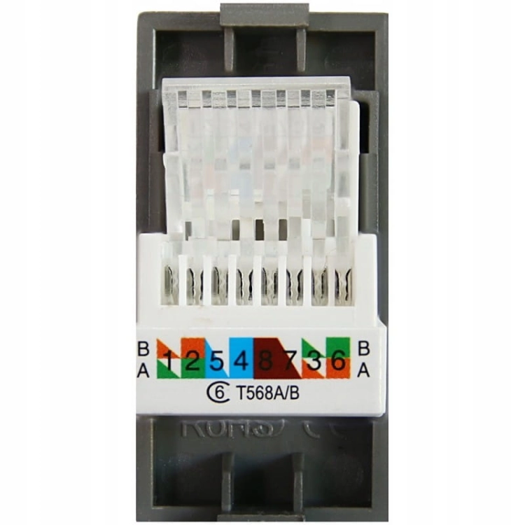 Module RJ45-Netwerkaansluiting Kat 6 Grijs Voor Afdekramen MIUUN