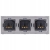 Drievoudig Glazen Stopcontact Goud Set Drievoudig Afdekraam En 3 X Stopcontact