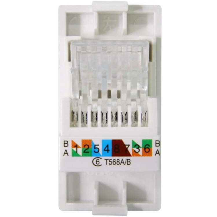 Module RJ45-Netwerkaansluiting Kat 6 Wit Voor Afdekramen MIUUN