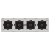 Afdekraam Touchpaneel Viervoudig 1+1+1+1 Glas Zwart MIUUN