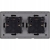 Dubbel Glazen Stopcontact Zwart Set Tweevoudig Afdekraam En 2 X Dubbel Stopcontact MIUUN
