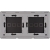 Afdekraam Touchpaneel Tweevoudig 3+3 Glas Zwart
