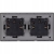 Dubbel Schuko-Stopcontact Glas Zwart Set Tweevoudig Afdekraam En 2 X Dubbel Stopcontact MIUUN
