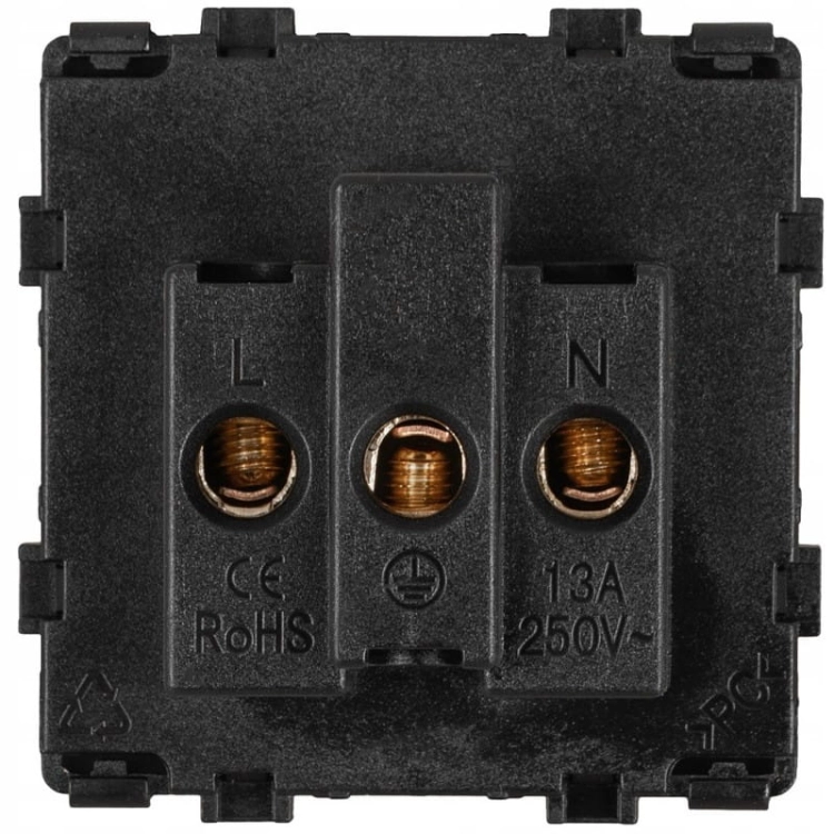 Module Brits UK IRL Elektrisch Stopcontact Zwart Voor Afdekramen MIUUN