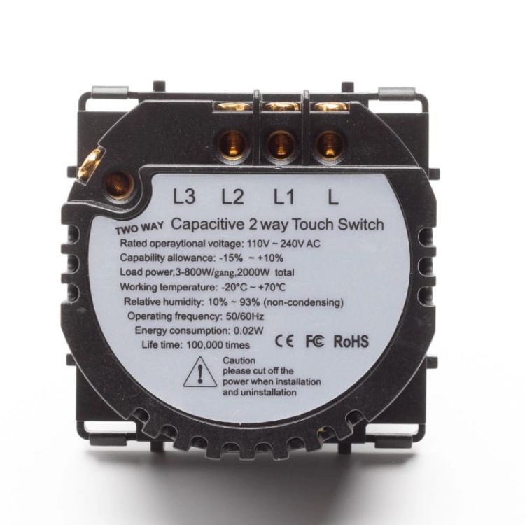 Module Dubbele Touch-Wisselschakelaar Voor Afdekramen