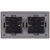 Dubbel Glazen Stopcontact Grijs Set Tweevoudig Afdekraam En 2 X Dubbel Stopcontact MIUUN