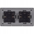Dubbel Stopcontact Grijs Set PVC Tweevoudig Afdekraam En 2 X Dubbel Stopcontact MIUUN