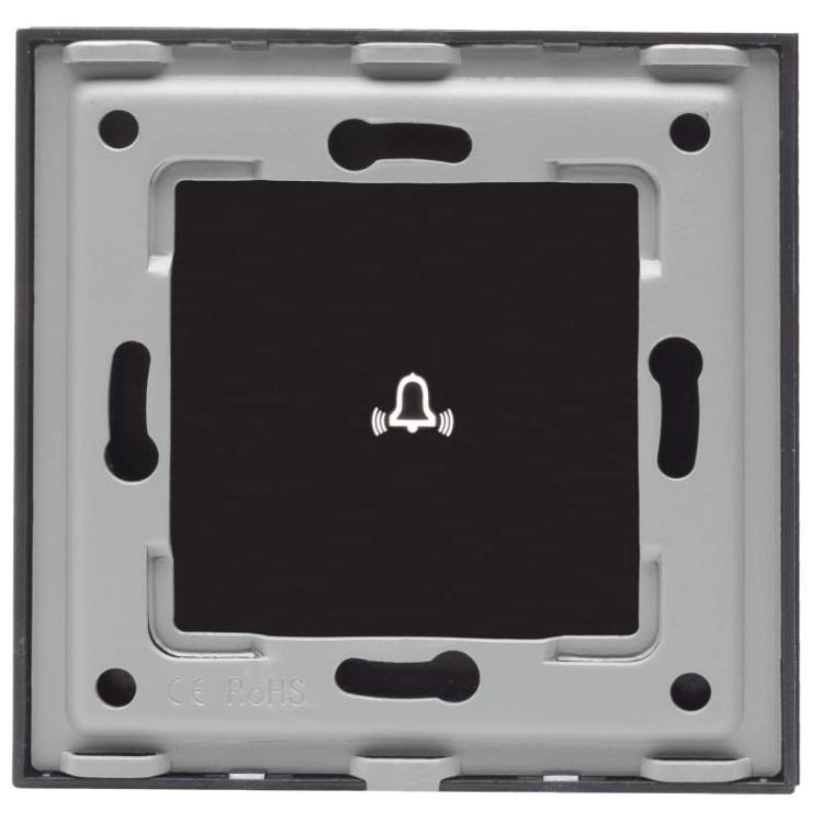 Afdekraam Touchpaneel Beldrukker Glas Zwart Voor Beldrukkermodule