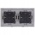 Dubbel Glazen Stopcontact Goud Set Afdekraam En 2 X Dubbel Stopcontact