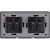 Dubbel Schuko-Stopcontact Zwart Set PCV Tweevoudig Afdekraam 2 X Stopcontact