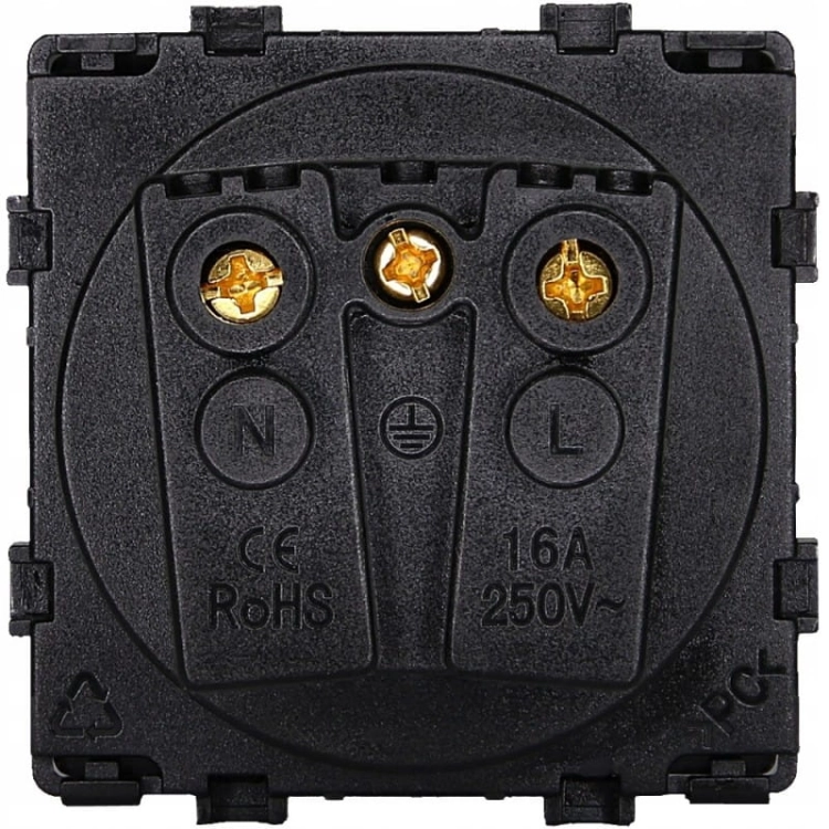 Module Badkamerstopcontact Met Klep Wit Voor Afdekramen MIUUN