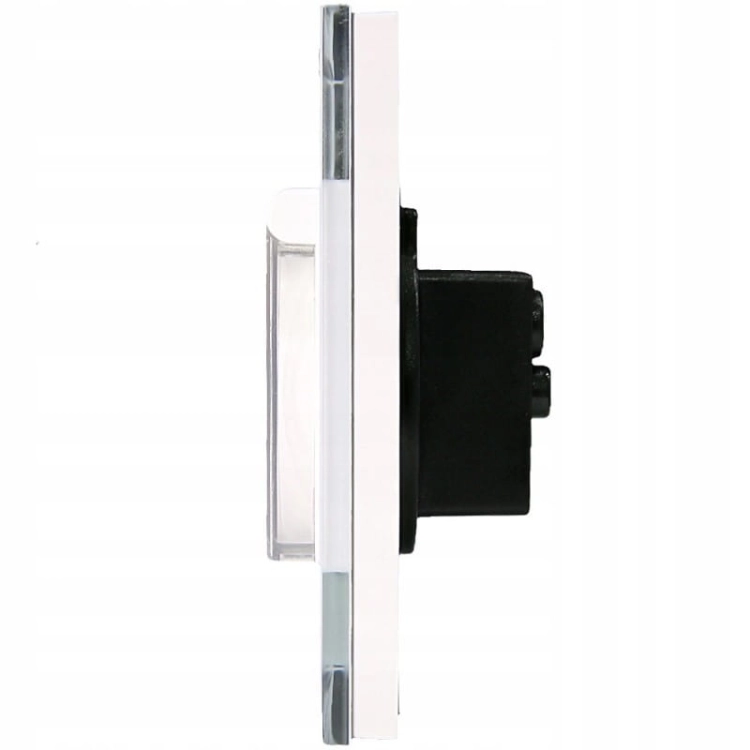 Stopcontact Met Aardpen Badkamer Met Klep Wit Glas MIUUN