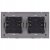 Viervoudig Schuko-Stopcontact Goud PVC Tweevoudig Afdekraam En 2 X Stopcontact MIUUN