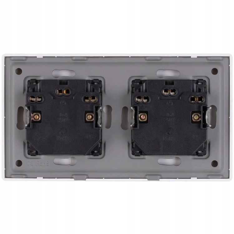 Viervoudig Schuko-Stopcontact Goud PVC Tweevoudig Afdekraam En 2 X Stopcontact MIUUN