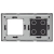 Afdekraam Touchpaneel Tweevoudig 4+S Glas Zwart