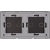 Afdekraam Touchpaneel Tweevoudig 2+2 Glas Zwart