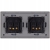 Dubbel Glazen Stopcontact Grafiet Set Tweevoudig Afdekraam En 2 X Enkel Stopcontact MIUUN