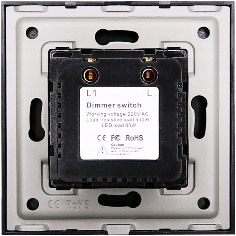 Mechanische Lichtdimmer Glas Zwart MIUUN