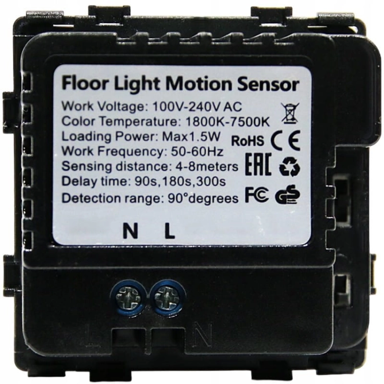 Module LED-Wandlamp Trap Met Bewegingsmelder Wit Voor Afdekramen MIUUN