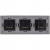 Drievoudig Glazen Stopcontact Grijs Set Drievoudig Afdekraam En 3 X Enkel Stopcontact MIUUN