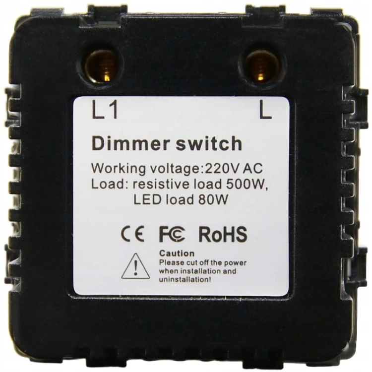 Schakelaar Lichtdimmer Draaibaar Grijs Set Met Afdekraam PVC MIUUN