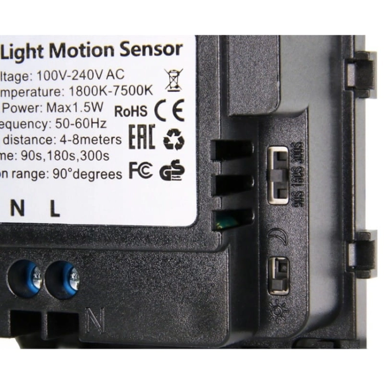 Module LED-Wandlamp Trap Met Bewegingsmelder Grijs Voor Afdekramen MIUUN