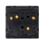 Dubbele Schakelaar Zwart Set Met PVC-Afdekraam MIUUN