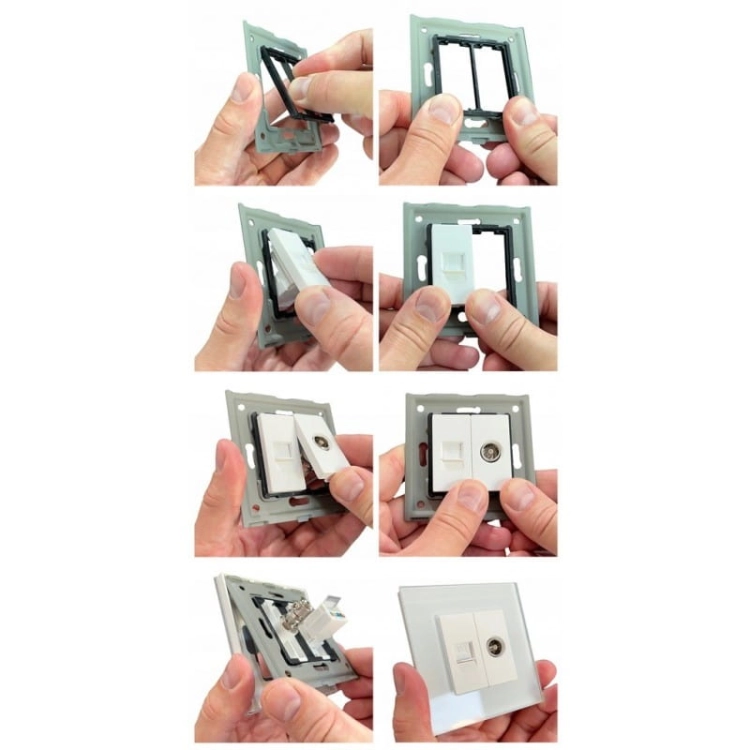 Module RJ45-Netwerkaansluiting Kat 5E Wit MIUUN