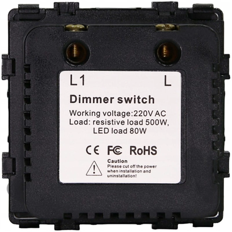 Mechanische Lichtdimmer Zwart Set Met PVC-Afdekraam MIUUN
