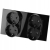 Dubbel Schuko-Stopcontact Glas Zwart Set Tweevoudig Afdekraam En 2 X Dubbel Stopcontact MIUUN