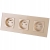 Drievoudig Glazen Stopcontact Goud Set Drievoudig Afdekraam En 3 X Stopcontact