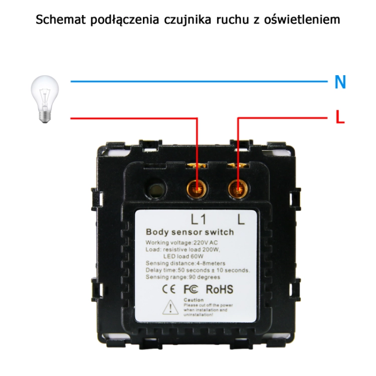 PIR-Bewegingsmelder Met Schemerschakelaar Grijs Set Met Afdekraam PVC MIUUN