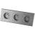 Drievoudig Stopcontact Grijs Set PVC Drievoudig Afdekraam En 3 X Enkel Stopcontact MIUUN
