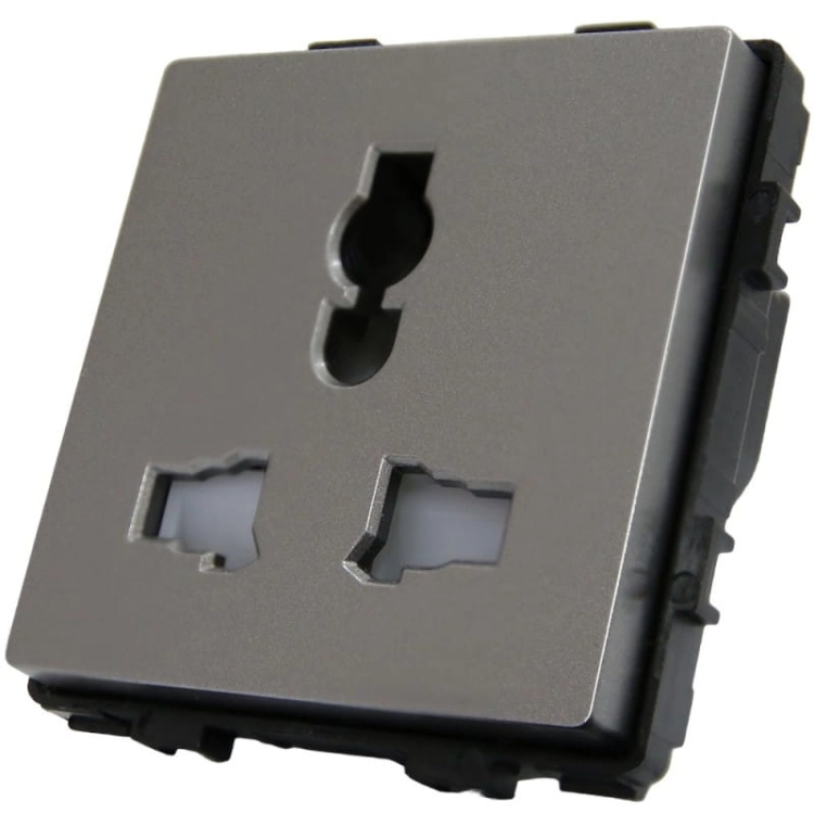 Module Universeel Stopcontact PL UK US EU Elektrisch Grijs Voor Afdekramen MIUUN