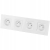Viervoudig Stopcontact Glas Wit Set Viervoudig Afdekraam 4 X Enkel Stopcontact MIUUN