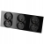 Drievoudig Glazen Stopcontact Zwart Set Drievoudig Afdekraam En 3 X Dubbel Stopcontact MIUUN